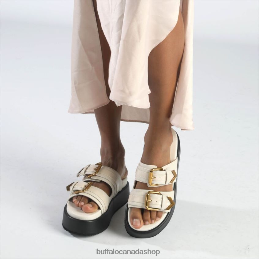Noa Ari Platform Sandals vegan Cream Buffalo ZL64TZ19 |Slides