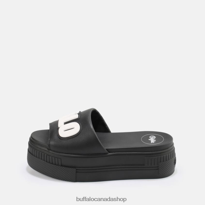 Paired Sld Sandal vegan Black Buffalo ZL64TZ872 |Slides