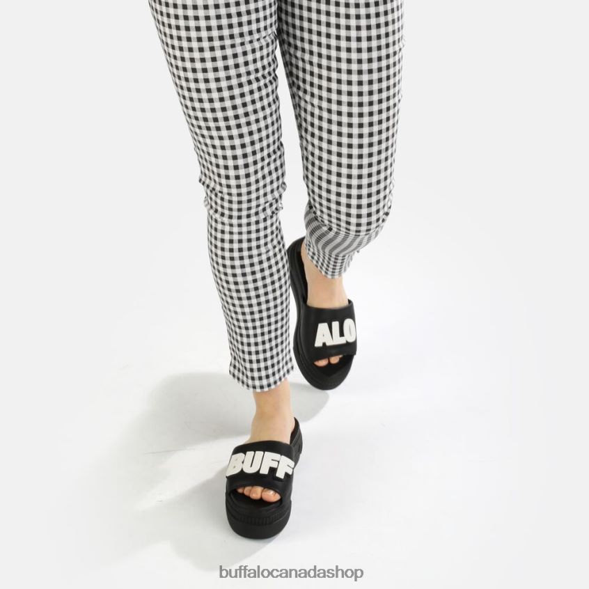 Paired Sld Sandal vegan Black Buffalo ZL64TZ872 |Slides