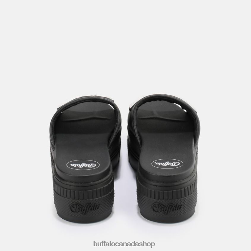 Paired Sld Sandal vegan Black Buffalo ZL64TZ872 |Slides