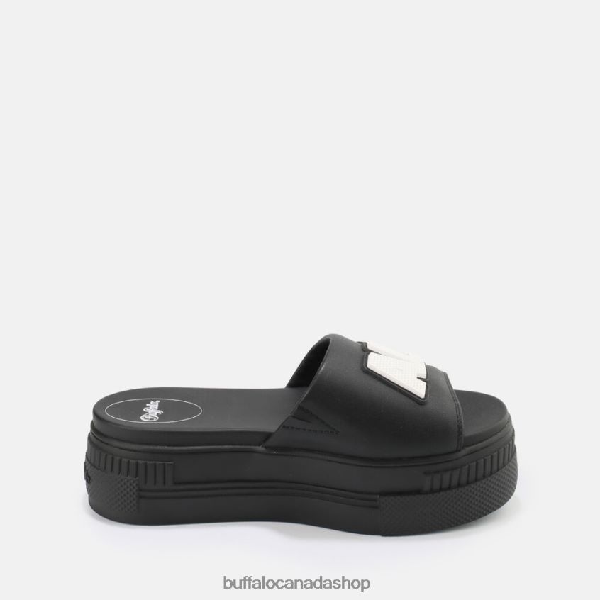 Paired Sld Sandal vegan Black Buffalo ZL64TZ872 |Slides