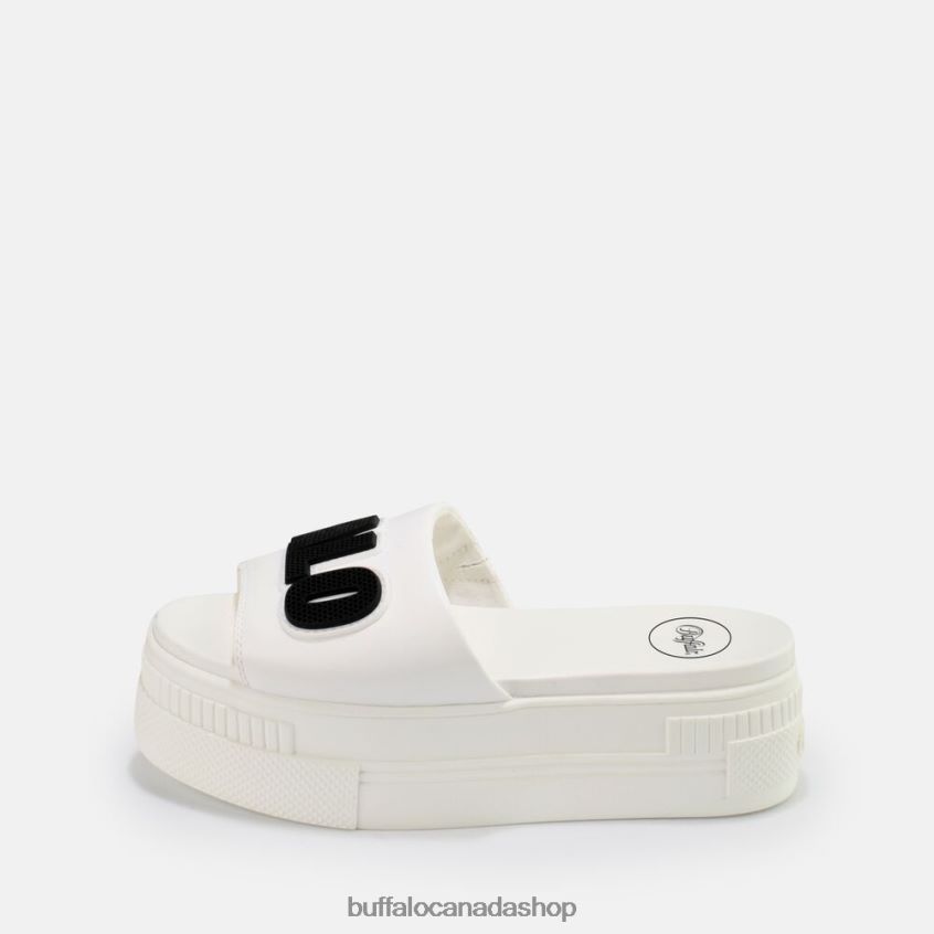 Paired Sld Sandal vegan White Buffalo ZL64TZ856 |Slides