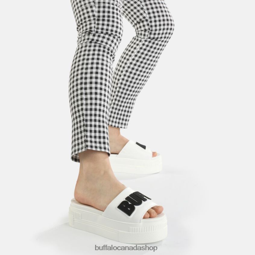 Paired Sld Sandal vegan White Buffalo ZL64TZ856 |Slides