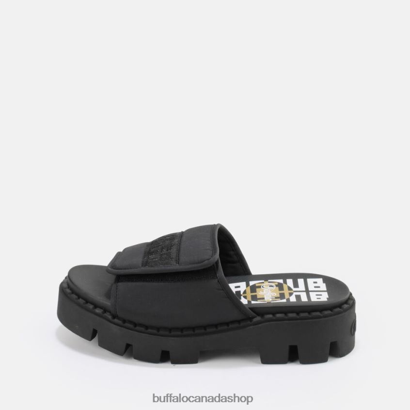Raven TEC-SLD Sandal vegan Black Buffalo ZL64TZ729 |Slides