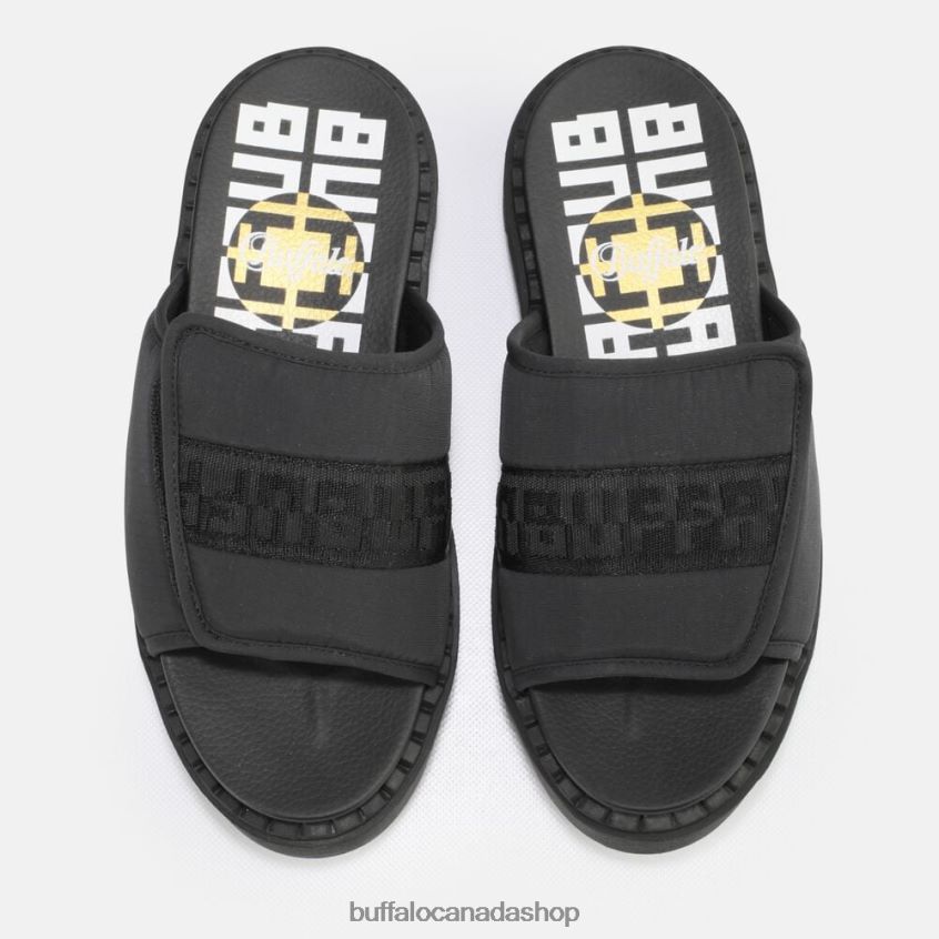 Raven TEC-SLD Sandal vegan Black Buffalo ZL64TZ729 |Slides