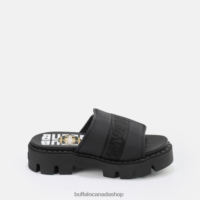 Raven TEC-SLD Sandal vegan Black Buffalo ZL64TZ729 |Slides