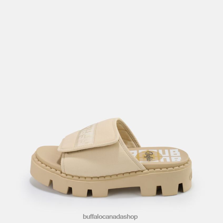 Raven TEC-SLD sandal vegan Beige Buffalo ZL64TZ555 |Slides