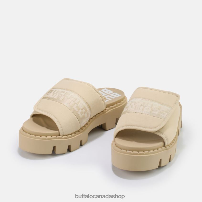 Raven TEC-SLD sandal vegan Beige Buffalo ZL64TZ555 |Slides