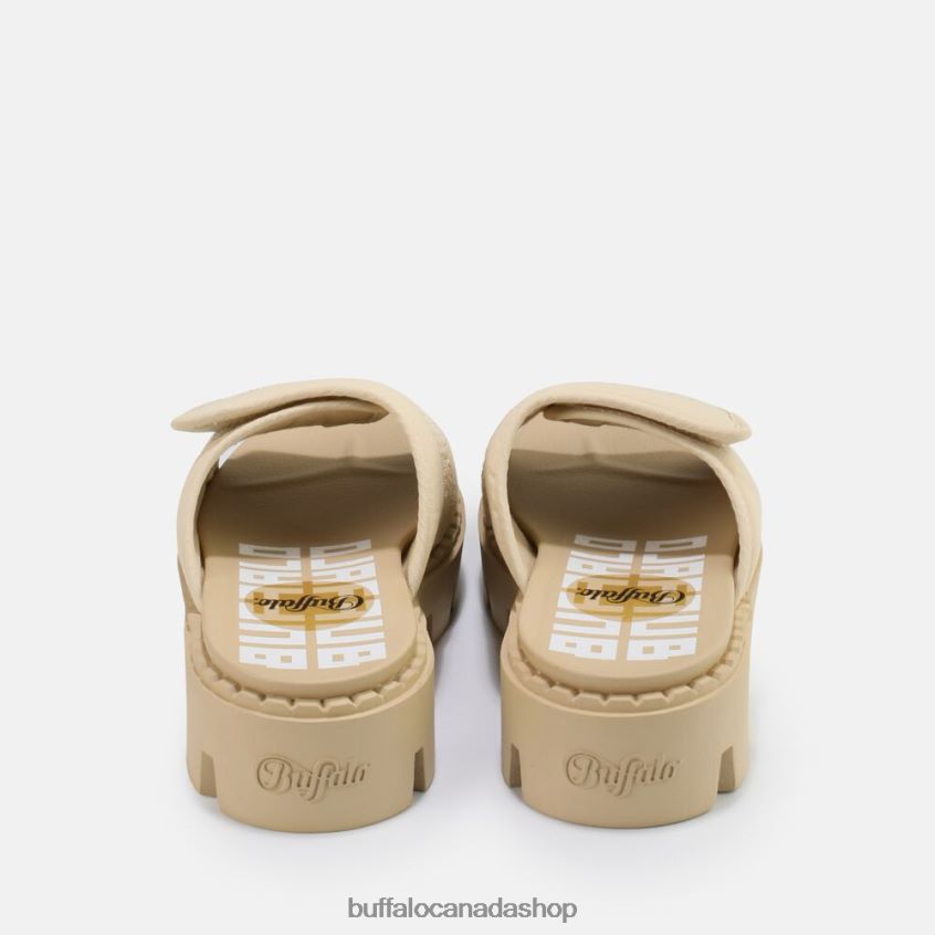 Raven TEC-SLD sandal vegan Beige Buffalo ZL64TZ555 |Slides