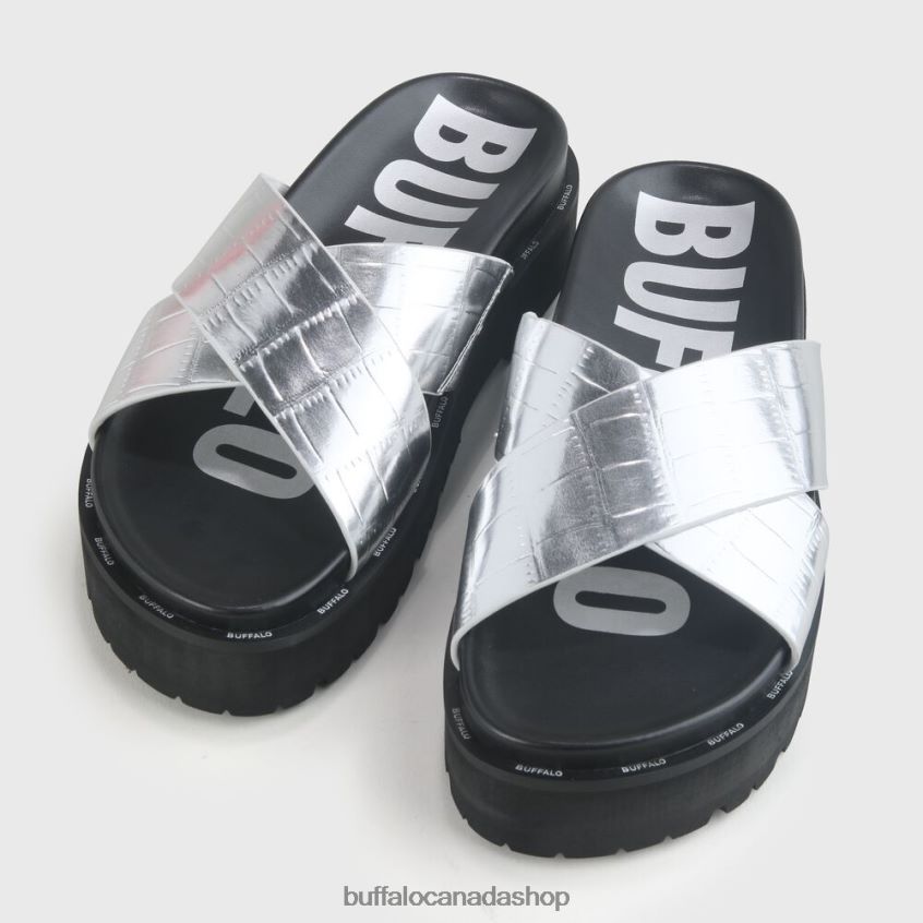 Raya vegan sandals Silver Buffalo ZL64TZ781 |Slides