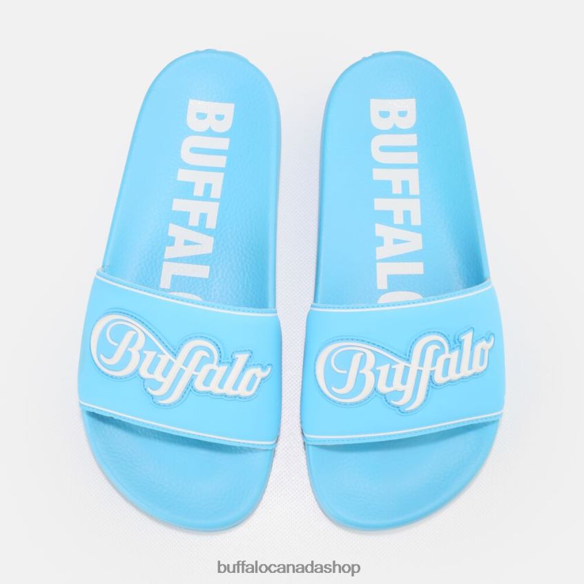 Rees flat sandal vegan Baby Blue Buffalo ZL64TZ910 |Slides