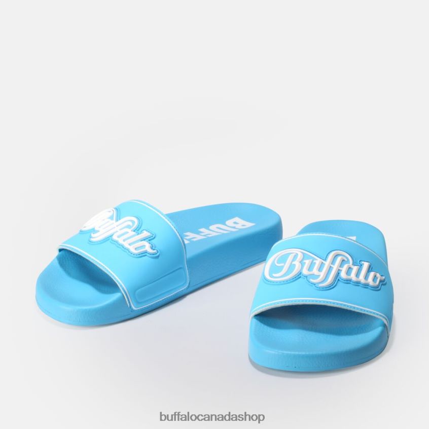 Rees flat sandal vegan Baby Blue Buffalo ZL64TZ910 |Slides