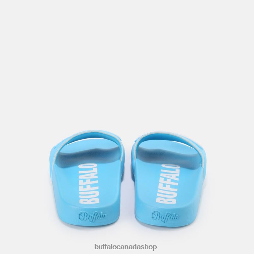 Rees flat sandal vegan Baby Blue Buffalo ZL64TZ910 |Slides