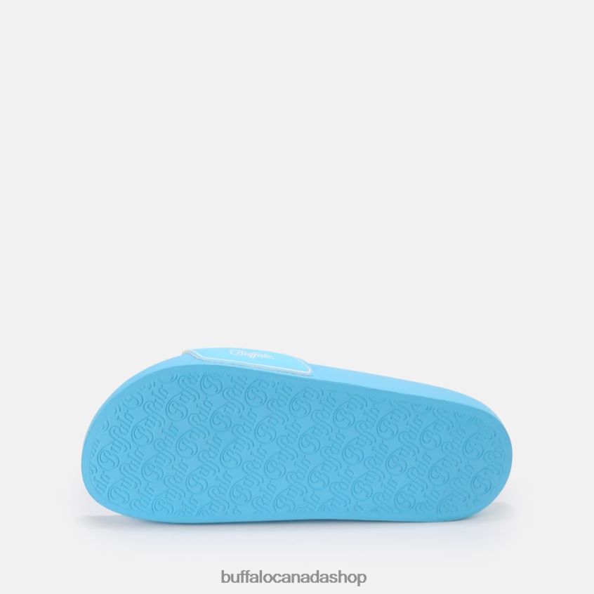 Rees flat sandal vegan Baby Blue Buffalo ZL64TZ910 |Slides