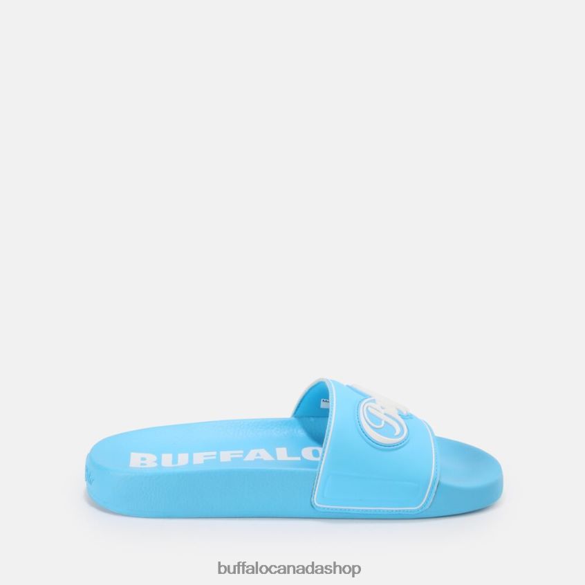 Rees flat sandal vegan Baby Blue Buffalo ZL64TZ910 |Slides