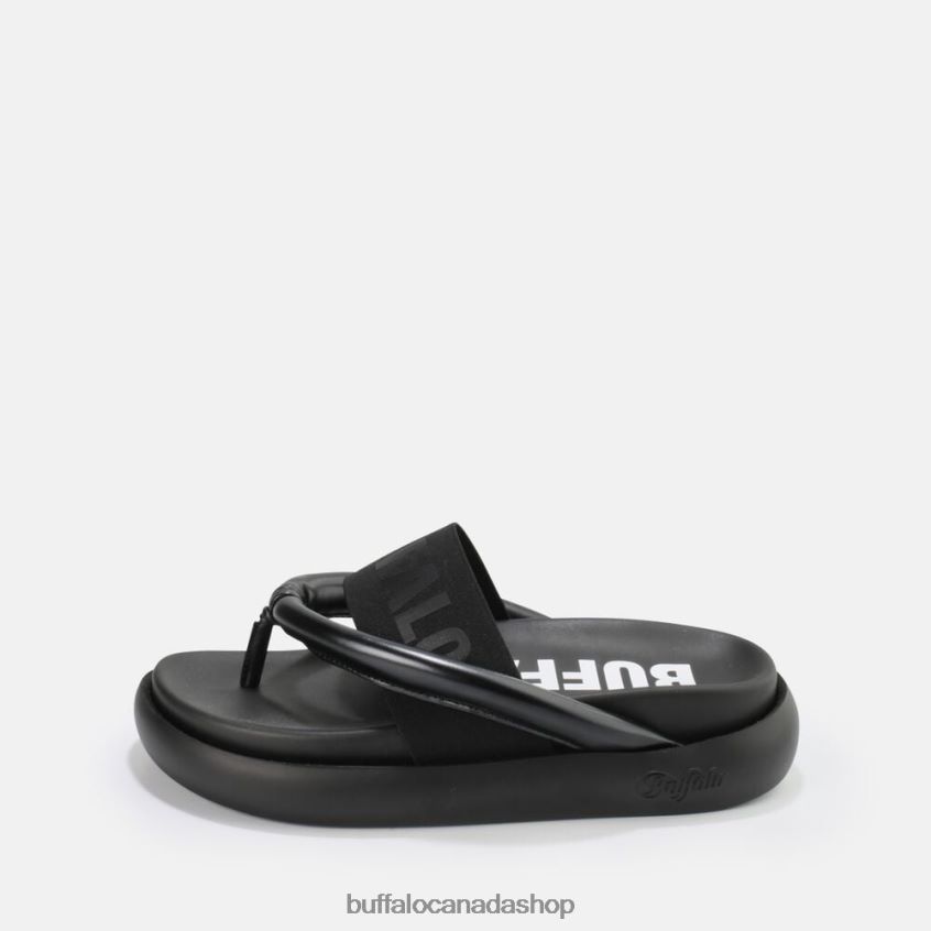 Rey Flip platform sandals vegan Black Buffalo ZL64TZ722 |Slides