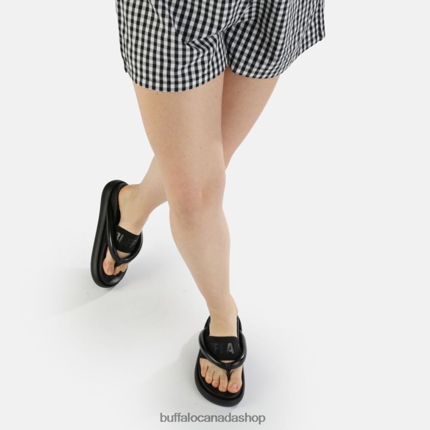 Rey Flip platform sandals vegan Black Buffalo ZL64TZ722 |Slides