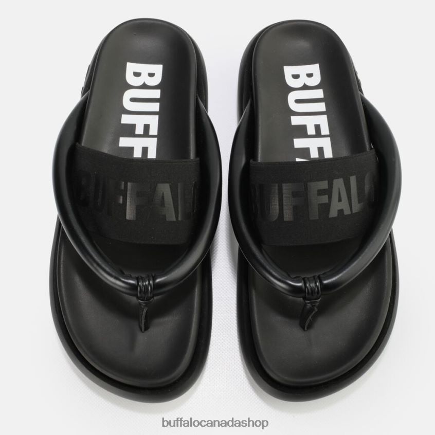 Rey Flip platform sandals vegan Black Buffalo ZL64TZ722 |Slides