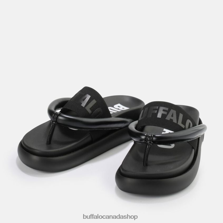 Rey Flip platform sandals vegan Black Buffalo ZL64TZ722 |Slides