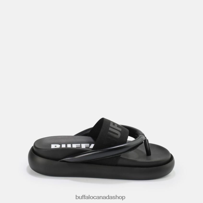 Rey Flip platform sandals vegan Black Buffalo ZL64TZ722 |Slides