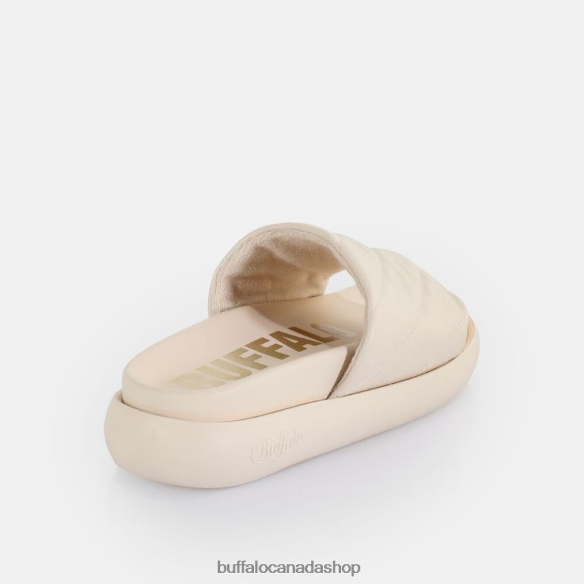 Rey Quilt 2 Platform Slide vegan Cream Buffalo ZL64TZ461 |Slides