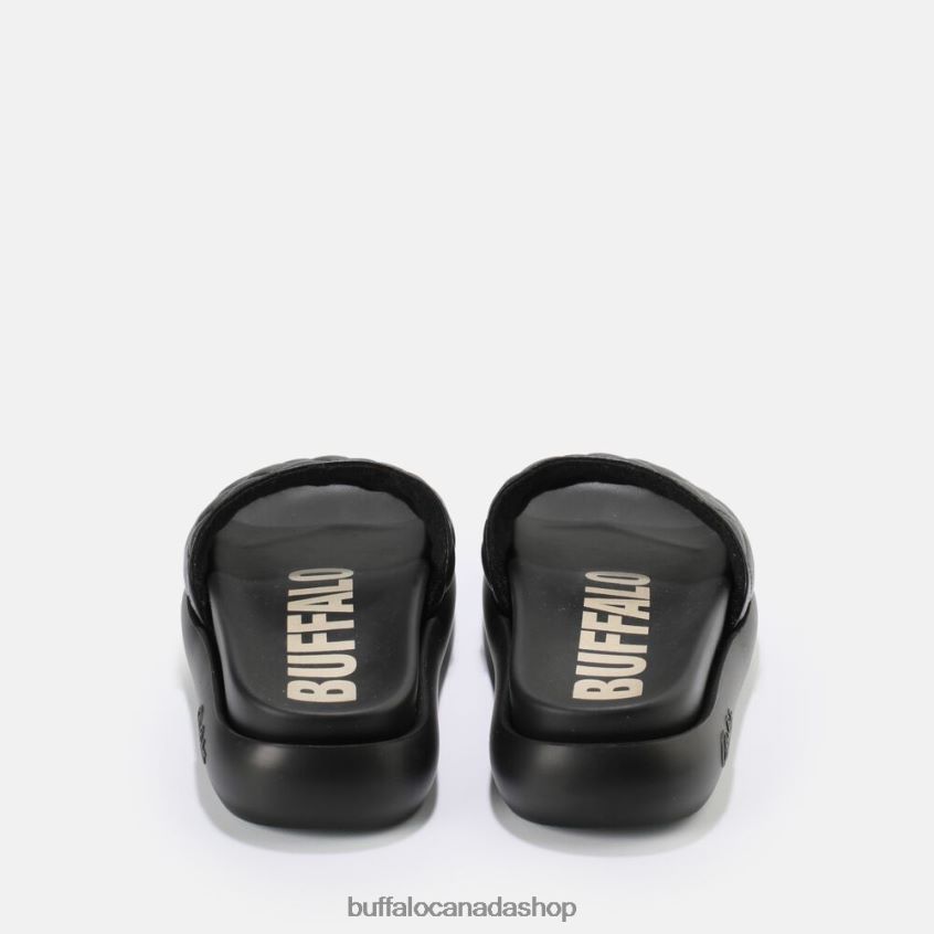 Rey Quilt slide vegan Black Buffalo ZL64TZ831 |Slides
