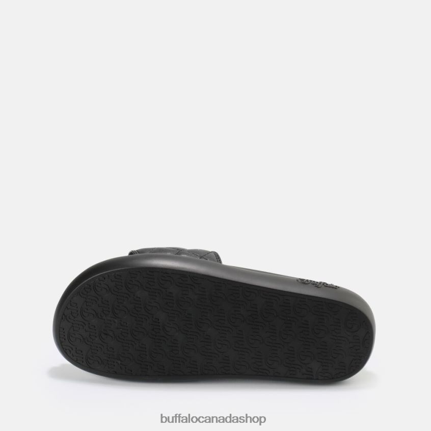 Rey Quilt slide vegan Black Buffalo ZL64TZ831 |Slides