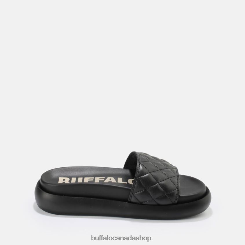 Rey Quilt slide vegan Black Buffalo ZL64TZ831 |Slides