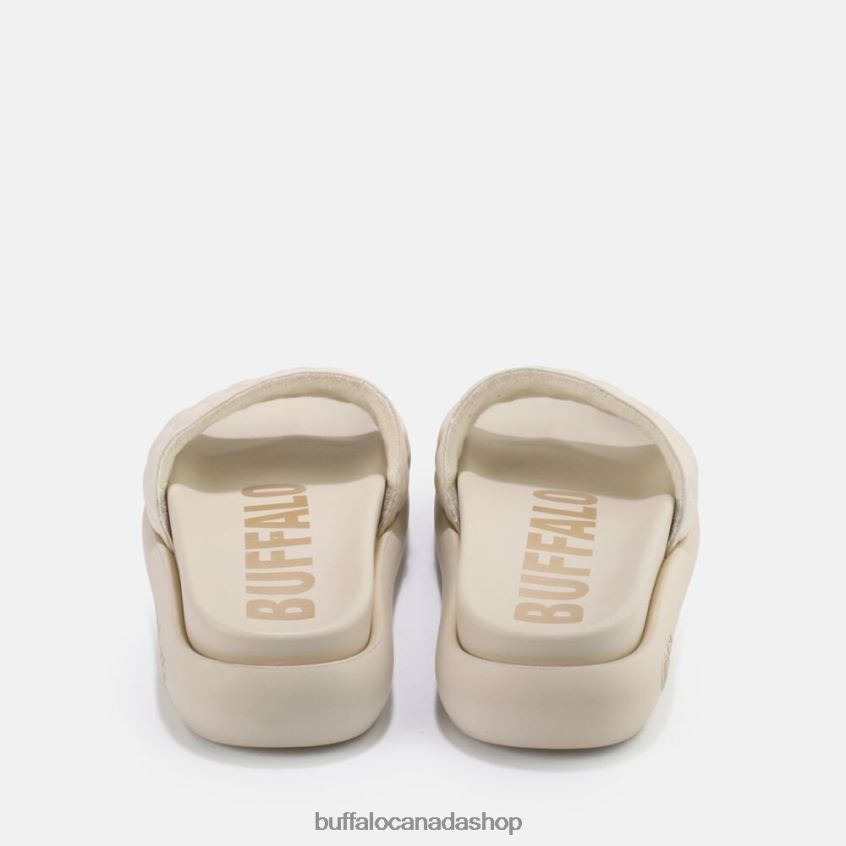 Rey Quilt slide vegan Cream Buffalo ZL64TZ916 |Slides