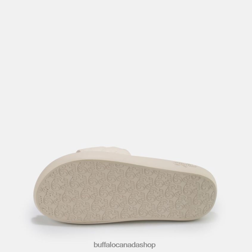 Rey Quilt slide vegan Cream Buffalo ZL64TZ916 |Slides