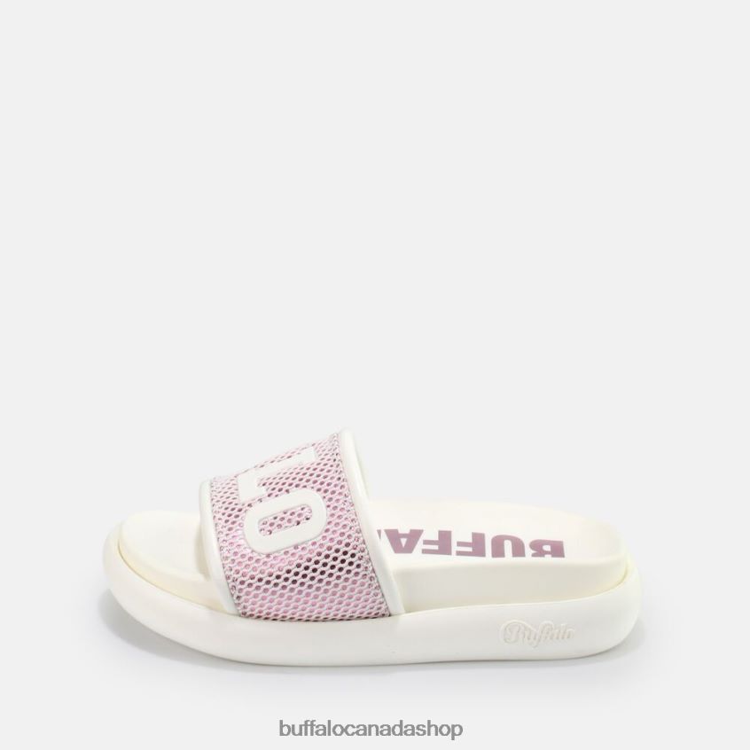 Rey slide vegan White/Purple Buffalo ZL64TZ815 |Slides