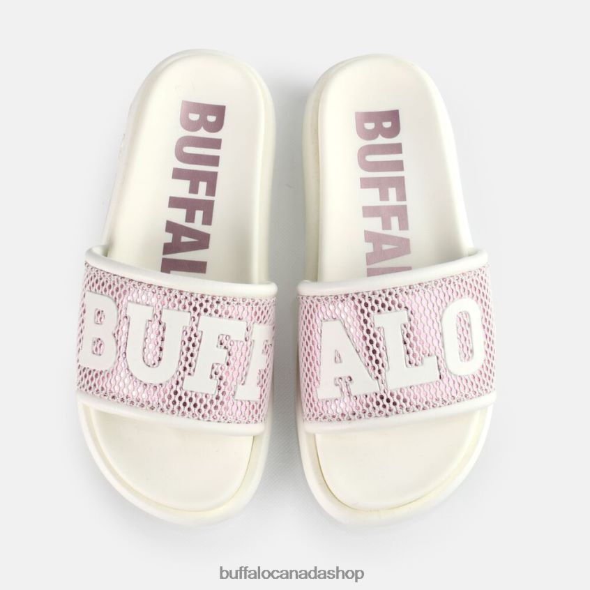 Rey slide vegan White/Purple Buffalo ZL64TZ815 |Slides