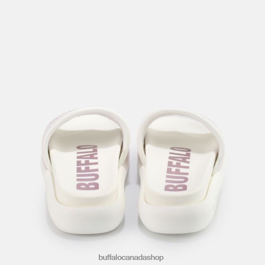 Rey slide vegan White/Purple Buffalo ZL64TZ815 |Slides