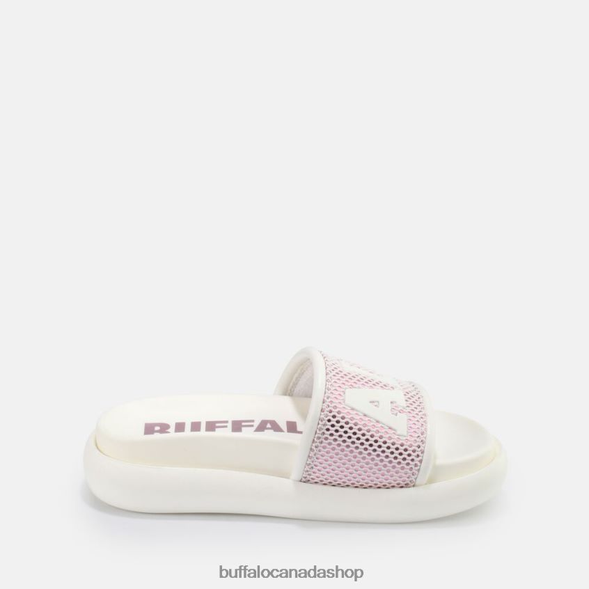 Rey slide vegan White/Purple Buffalo ZL64TZ815 |Slides