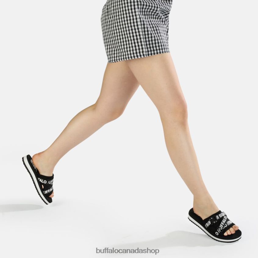 Sage Slide platform sandals vegan Black Buffalo ZL64TZ863 |Slides