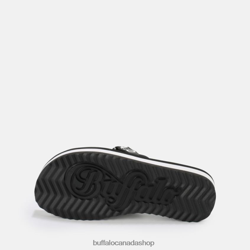 Sage Slide platform sandals vegan Black Buffalo ZL64TZ863 |Slides